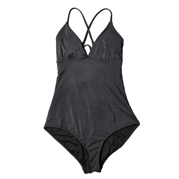 Athleta Black Strappy One-Piece Swimsuit - Picture 1 of 10